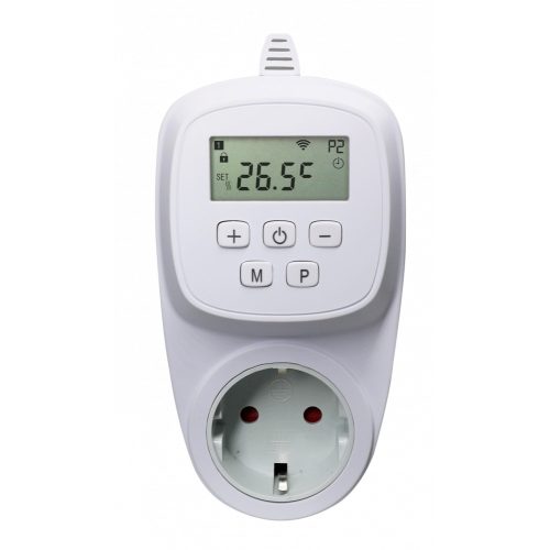 Programozható  HY02TP-WiFi Konnektor termosztát - dugalj termosztát 16A 