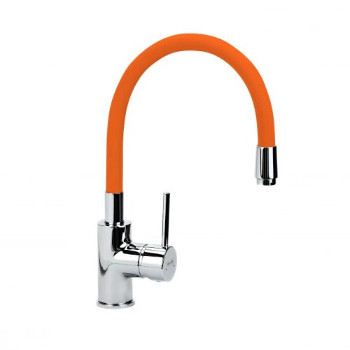 MINOTTI TUBO flexibilis mosogatócsaptelep, 2 csöves, narancssárga