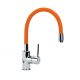 MINOTTI TUBO flexibilis mosogatócsaptelep, 2 csöves, narancssárga