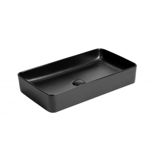 MINOTTI ráépíthető mosdó 605x355x115 mm, matt fekete
