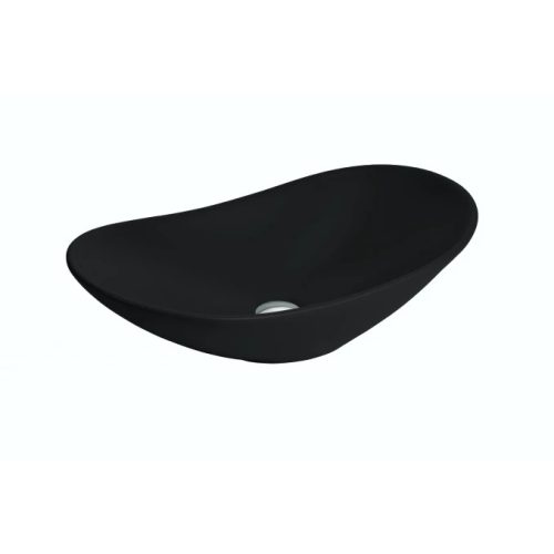 MINOTTI ráépíthető mosdó 615x360x155 mm, matt fekete