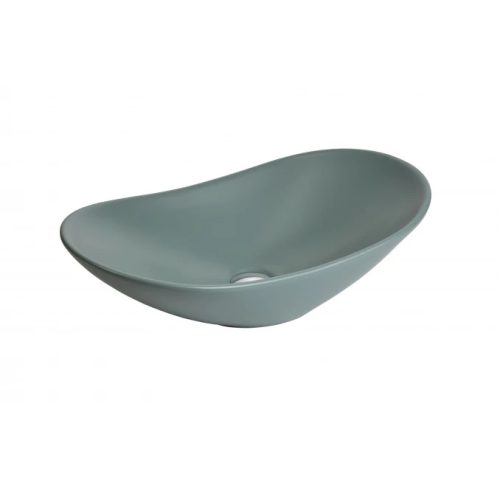 MINOTTI ráépíthető mosdó 615x360x155 mm, matt világoszöld