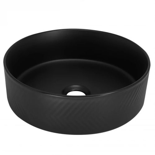MINOTTI ráépíthető mosdó 360x360x120 mm, matt fekete