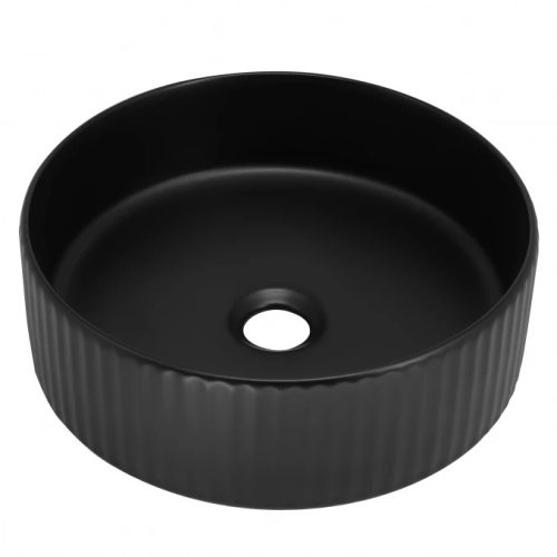 MINOTTI ráépíthető mosdó 360x360x115 mm, matt fekete