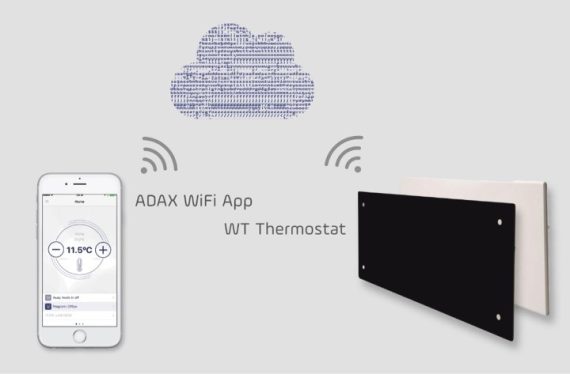 Adax Neo Wifi H elektromos fűtőpanel 1400W Gyöngyház fekete színben Adax Neo Wifi H elektromos fűtőpanel 1400W Gyöngyház fekete színben
