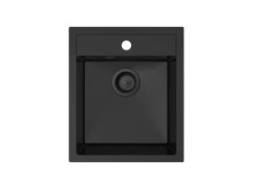   MILO ALPHA gránit mosogató 43,5x51,5 cm, Lava stone, szifonnal