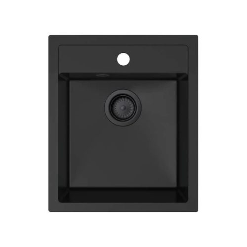 MILO ALPHA gránit mosogató 43,5x51,5 cm, Lava stone, szifonnal