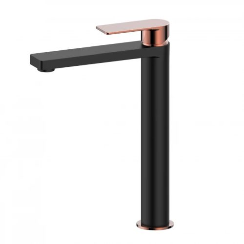 Magas mosdócsaptelep COPEN NOOK matt fekete / rose gold