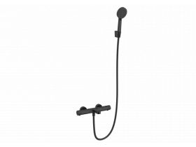   COPEN CoolTouch termosztátos kádcsaptelep zuhanyszettel, matt fekete