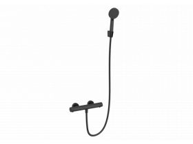   COPEN CoolTouch termosztátos zuhanycsaptelep zuhanyszettel, matt fekete