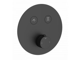   COPEN CoolTouch termosztátos csap előlap, kerek, matt fekete