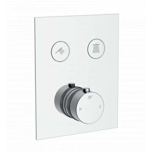COPEN CoolTouch termosztátos csap előlap, szögletes, króm