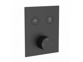   COPEN CoolTouch termosztátos csap előlap, szögletes, matt fekete