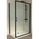 Oldalfal COPEN ATLAS BLACK 700x1950 mm víztiszta üveg, fekete keret, 6 mm