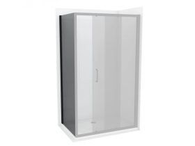   Oldalfal COPEN ATLAS BLACK 800x1950 mm sötétített víztiszta üveg, fekete keret, 6 mm