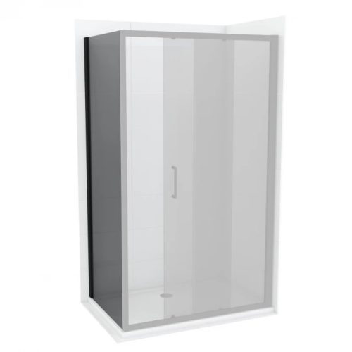 Oldalfal COPEN ATLAS BLACK 900x1950 mm sötétített víztiszta üveg, fekete keret, 6 mm