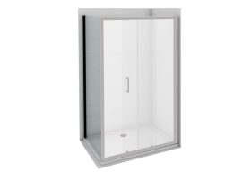   Oldalfal COPEN ATLAS BLACK 900x1950 mm víztiszta üveg, fekete keret, 6 mm