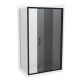 Tolóajtós zuhanyajtó ATLAS BLACK 1200x1950 mm sötétített víztiszta üveg, fekete keret, 6 mm