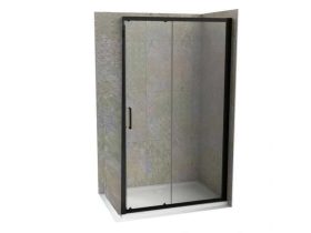   Zuhanyajtó COPEN ATLAS PRO 1600x1950 mm víztiszta üveg, matt fekete keret, 6 mm