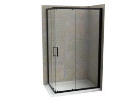   Zuhanyajtó COPEN ATLAS PRO 700x1950 mm víztiszta üveg, matt fekete keret, 6 mm