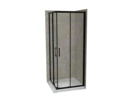   Zuhanykabin COPEN ATLAS PRO 800x800x1950 mm víztiszta üveg, matt fekete keret, 6 mm