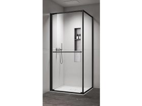   Zuhanykabin COPEN ATLAS PRO 1V 900x900x2000 mm fekete sötétített üveg, 6 mm