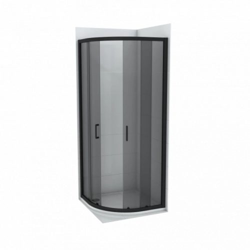 Íves zuhanykabin COPEN ATLAS BLACK R800x1950 mm fekete sötétített üveg, 6 mm