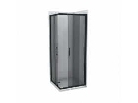   Szögletes zuhanykabin COPEN ATLAS BLACK 80x80x1950 mm fekete sötétített üveg, 6 mm