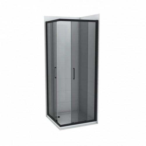 Szögletes zuhanykabin COPEN ATLAS BLACK 80x80x1950 mm fekete sötétített üveg, 6 mm
