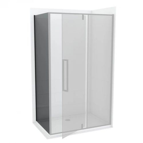 Oldalfal COPEN ABSOLUT BLACK 800x2000 mm fekete sötétített üveg, fekete matt keret, 6 mm