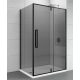 Pivot nyílóajtó COPEN ABSOLUT BLACK 1200x2000 mm fekete sötétített üveg, fekete matt keret, 6 mm