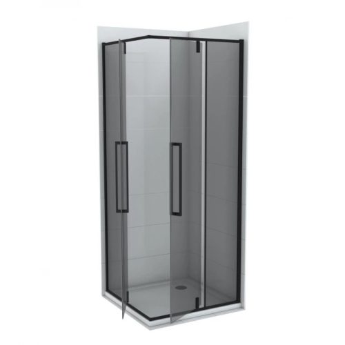 Zuhanykabin COPEN ABSOLUT BLACK 900x900x2000 mm fekete sötétített üveg, pivot ajtóval, 6 mm