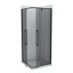 Zuhanykabin COPEN ABSOLUT BLACK 900x900x2000 mm fekete sötétített üveg, pivot ajtóval, 6 mm