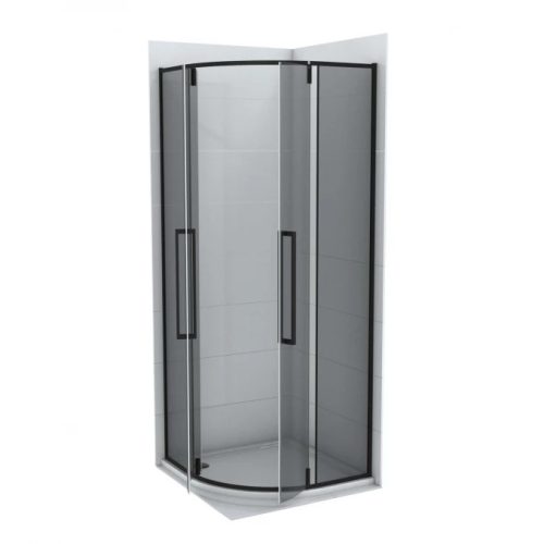 Zuhanykabin COPEN ABSOLUT BLACK R800x2000 mm fekete sötétített üveg, pivot ajtóval, 6 mm