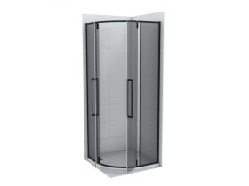   Zuhanykabin COPEN ABSOLUT BLACK R900x2000 mm fekete sötétített üveg, pivot ajtóval, 6 mm