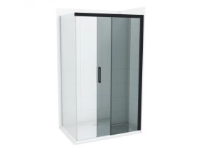   Tolóajtós zuhanyajtó COPEN ALPHA BLACK 1200x2000 mm víztiszta üveg, 8 mm