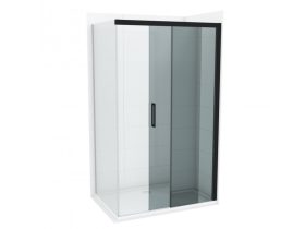   Tolóajtós zuhanyajtó COPEN ALPHA BLACK 1400x2000 mm víztiszta üveg, 8 mm