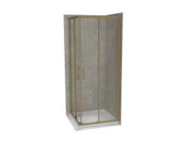   Zuhanykabin COPEN ATLAS PRO 800x800x1950 mm víztiszta üveg, arany (bronz) keret, 6 mm