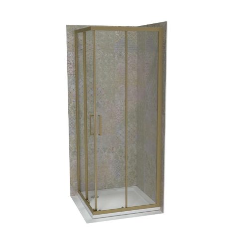 Zuhanykabin COPEN ATLAS PRO 800x800x1950 mm víztiszta üveg, arany (bronz) keret, 6 mm