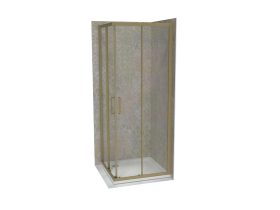   Zuhanykabin COPEN ATLAS PRO 900x900x1950 mm víztiszta üveg, arany (bronz) keret, 6 mm