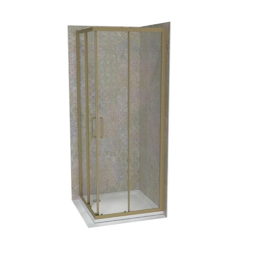 Zuhanykabin COPEN ATLAS PRO 900x900x1950 mm víztiszta üveg, arany (bronz) keret, 6 mm