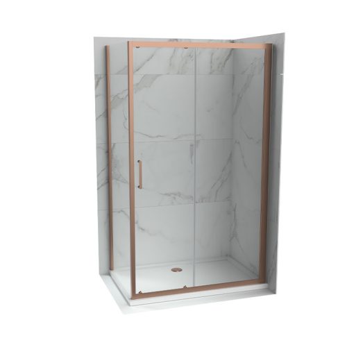 Oldalfal COPEN ATLAS PRO 800x1950 mm víztiszta üveg, rose gold keret, 6 mm