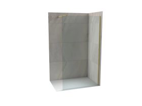   Walk-in zuhanyfal COPEN MONTE 1400x2000 mm víztiszta üveg, 8 mm, csiszolt arany