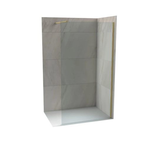 Walk-in zuhanyfal COPEN MONTE 1400x2000 mm víztiszta üveg, 8 mm, csiszolt arany