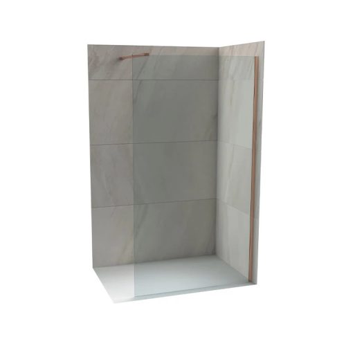 Walk-in zuhanyfal COPEN MONTE 1400x2000 mm víztiszta üveg, 8 mm, rose gold