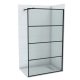Walk-in zuhanyfal COPEN MONTE 1200x2000 mm víztiszta üveg, 8 mm, matt fekete profil
