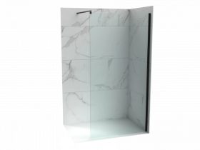   Walk-in zuhanyfal COPEN PROJECT 1000x2000 mm víztiszta üveg, 8 mm, fekete profil