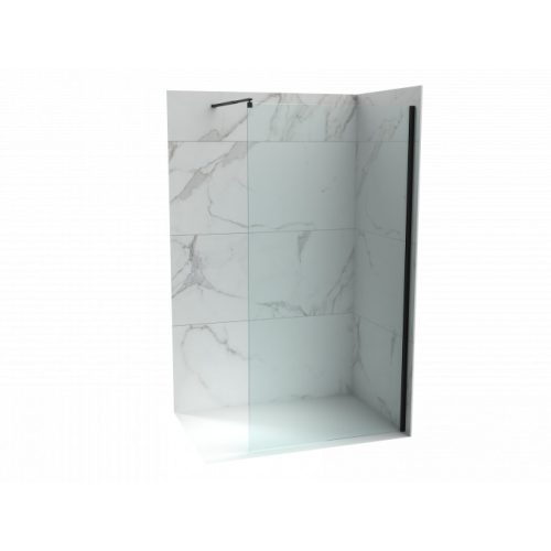 Walk-in zuhanyfal COPEN PROJECT 700x2000 mm víztiszta üveg, 8 mm, fekete profil