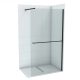 Walk-in zuhanyfal COPEN MONTE PLUS 900x2000 mm víztiszta üveg, 8 mm, matt fekete keret