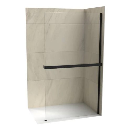 Walk-in zuhanyfal COPEN MONTE SUPERIORE 1000x2000 mm víztiszta üveg, 8 mm, matt fekete